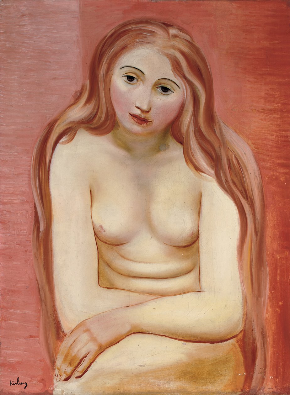 Siddende nøgen; Nu assis af Moise Kisling