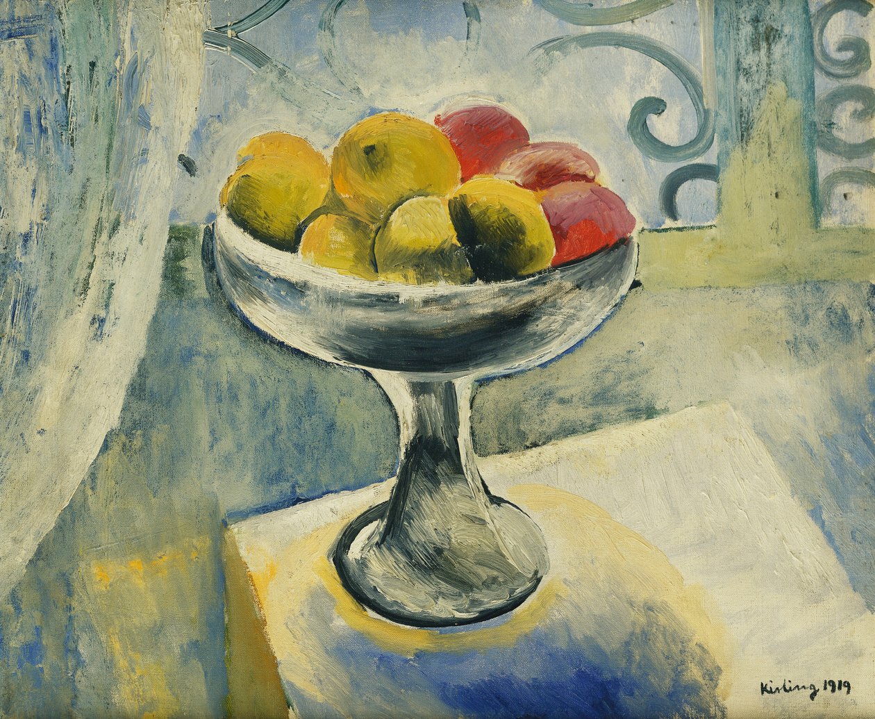 Stilleben med æbler; Nature Morte aux Pommes af Moise Kisling