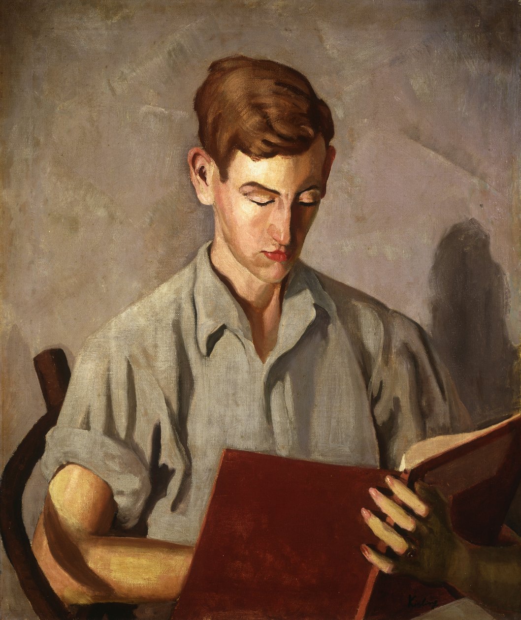 Ung dreng læser af Moise Kisling