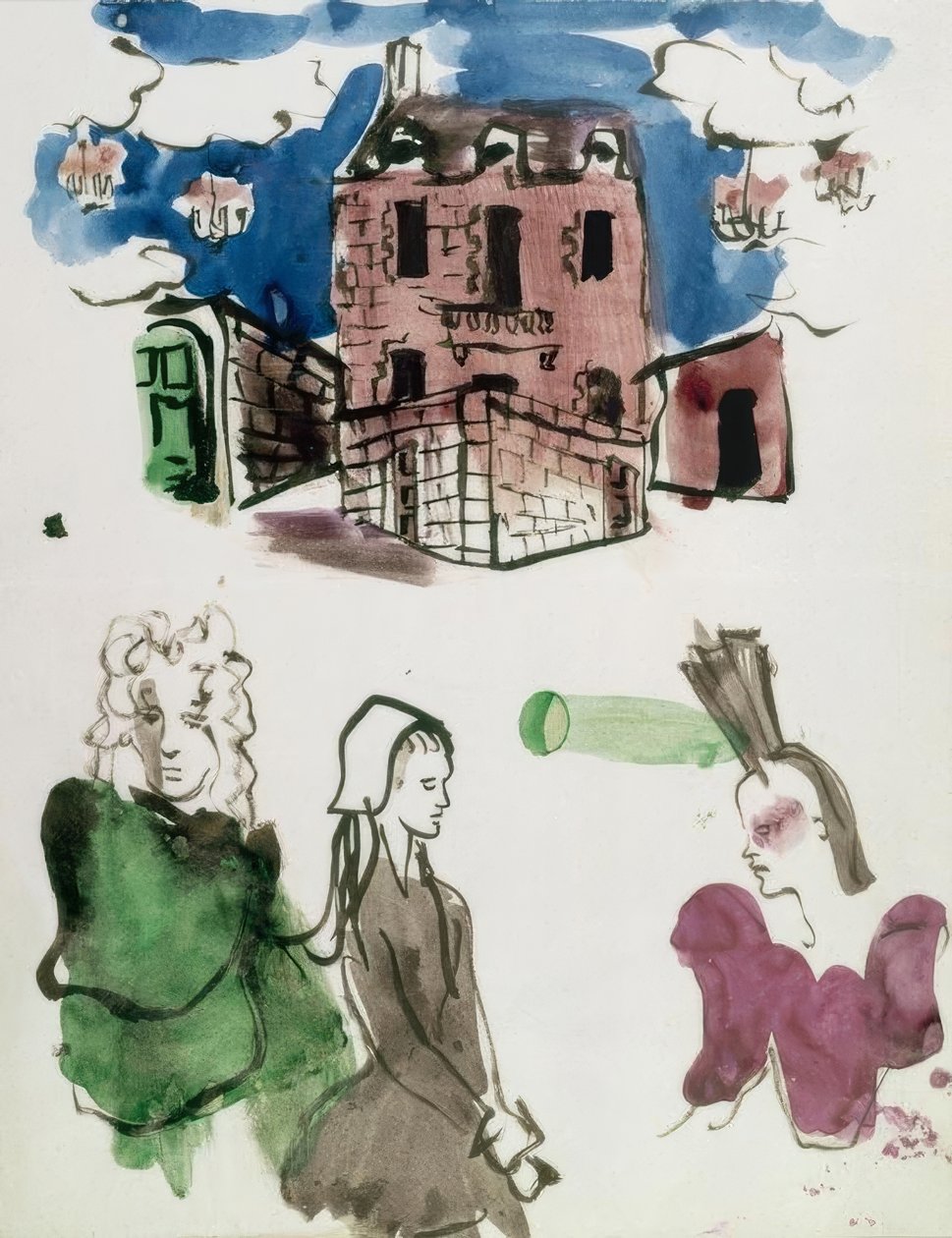Scenedesign og figurer af Molière