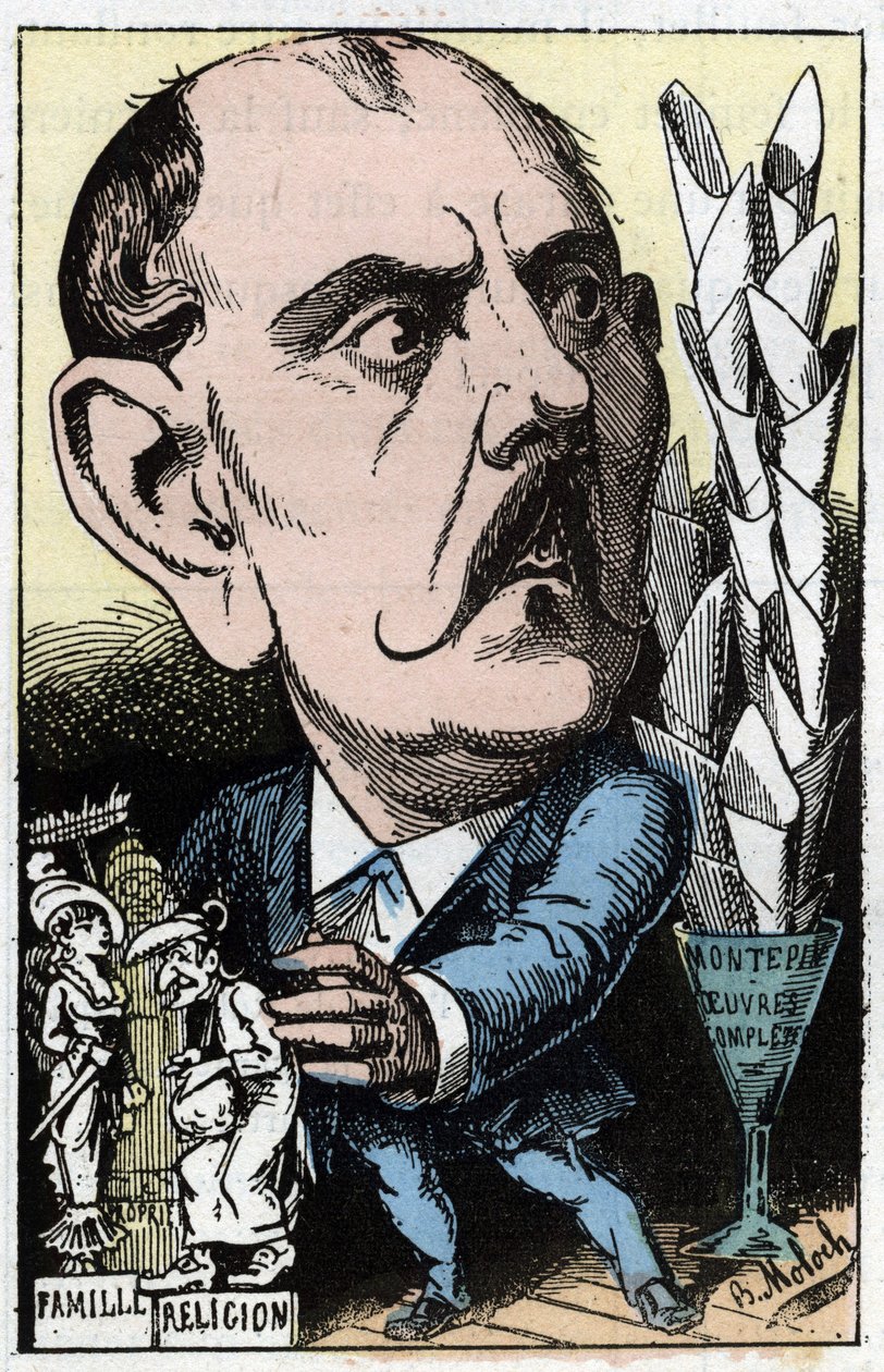 Portræt af Xavier de Montepin (Xavier Henri Aymon Perrin, greve af Montepin) (1823-1902), fransk forfatter af Moloch