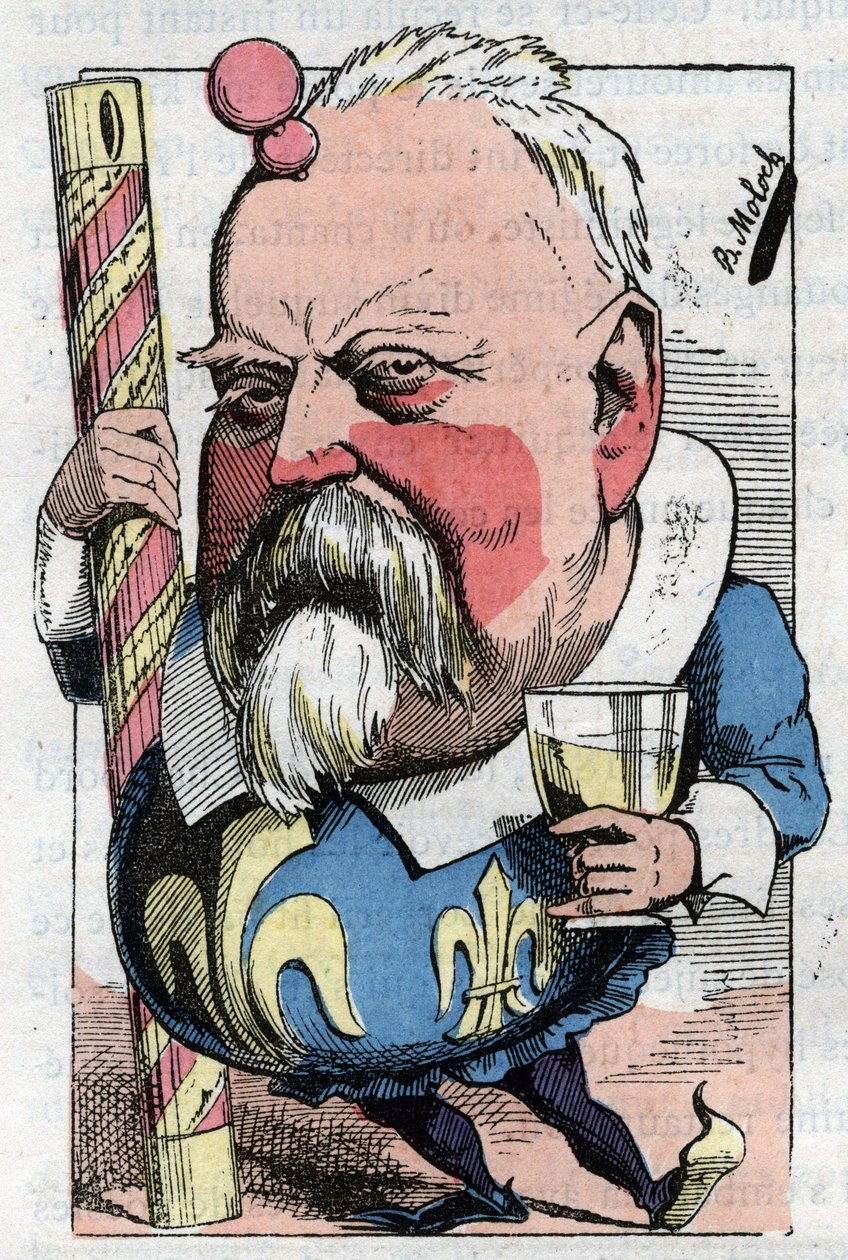 Tegnefilm af Viscount de Lorgeril (Hippolyte Louis), fransk politiker. af Moloch