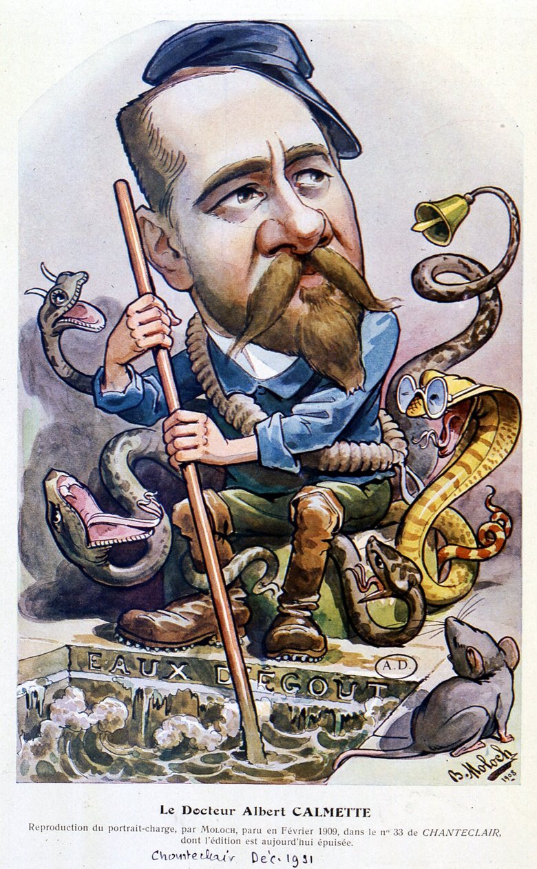 Dr. Calmette - tegneserie af Moloch, i "" Chanteclair", feb. 1909 af Moloch