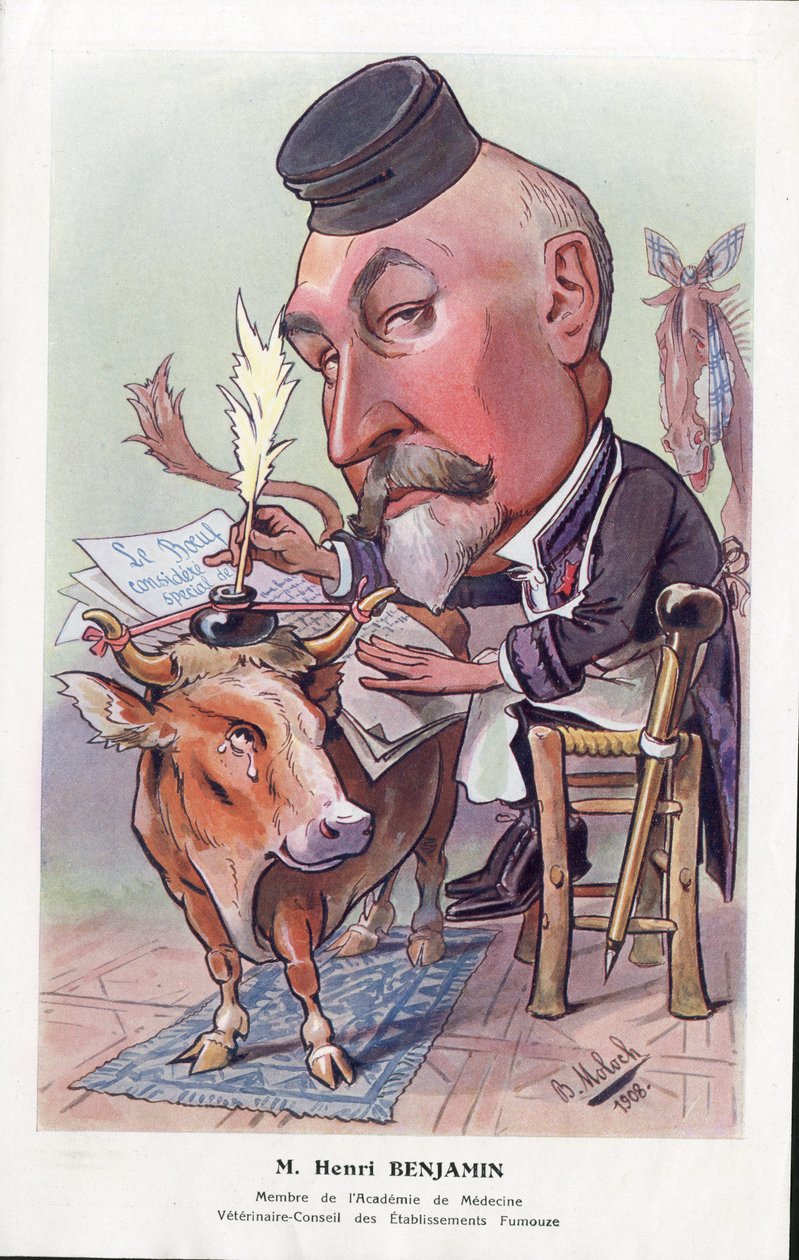 Illustration af Moloch (1849-1909) i "" Chanteclair"" af Moloch