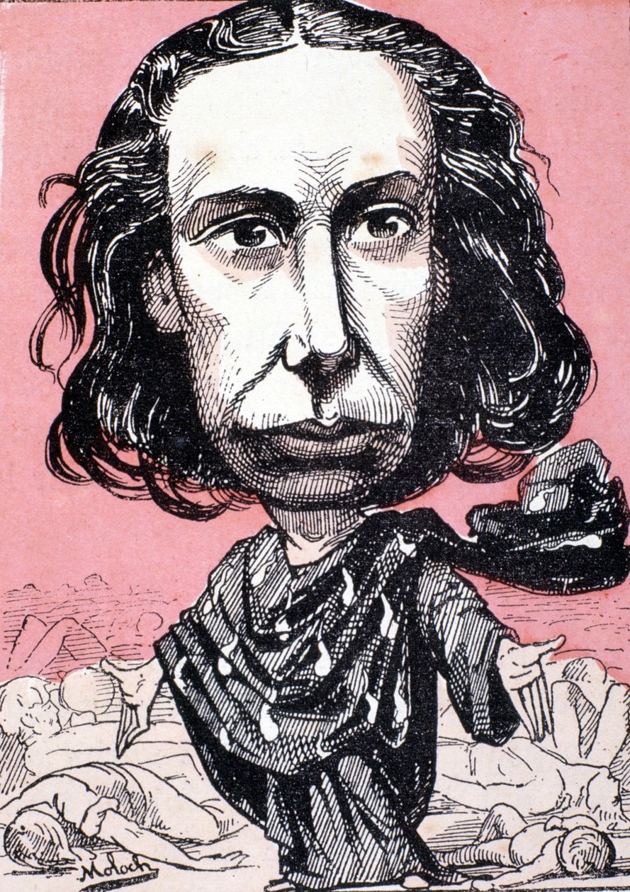 Louise Michel (1830-1905) af Moloch - i "" Trombinoscope"" fra det 19. århundrede. af Moloch