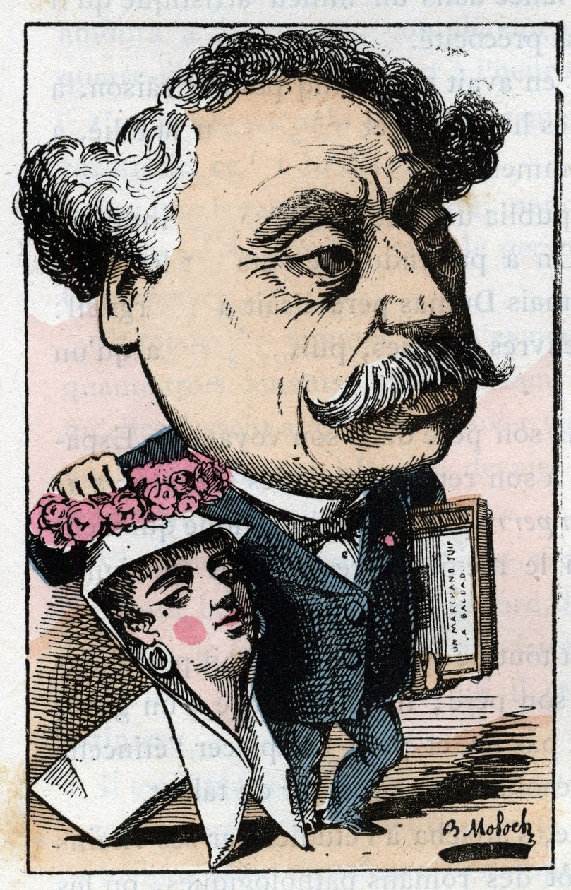 Portræt af Alexandre Dumas Jr. (1824-1895) fransk forfatter. af Moloch