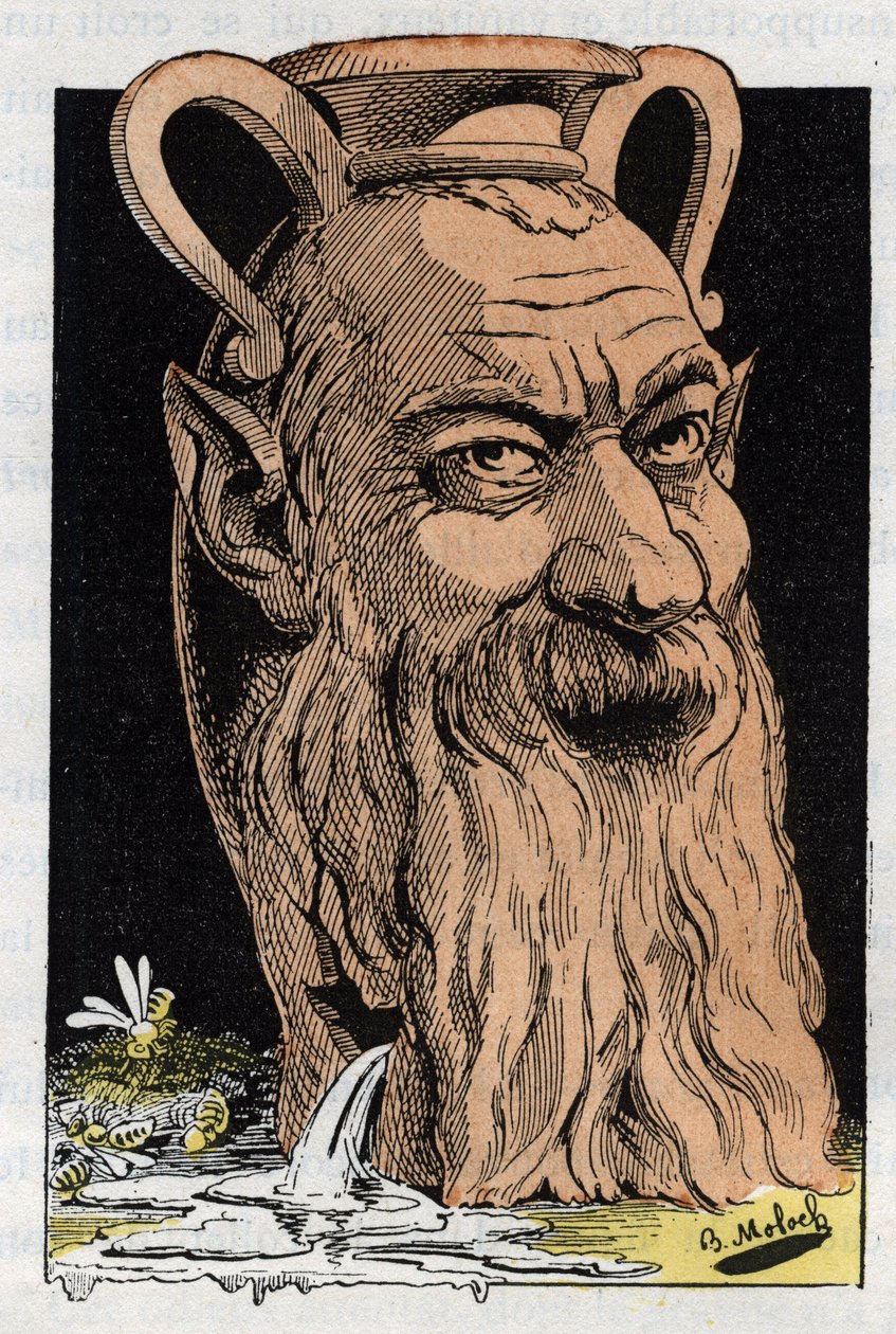 Portræt af Alphonse Jean-Baptiste (Jean Baptiste) Karr, fransk forfatter (1808-1890) af Moloch