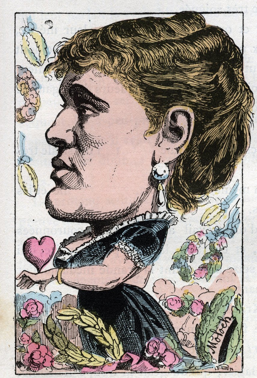 Portræt af Gabrielle Maria Krauss østrigsk sangerinde (1842-1906) af Moloch