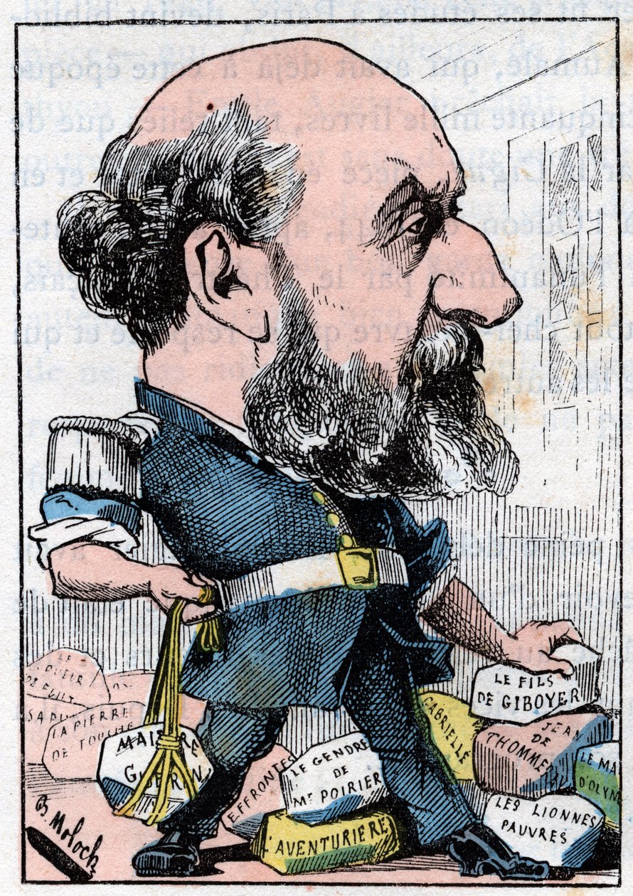 Portræt af Guillaume Victor Augier (1820-1889), fransk dramatiker. af Moloch