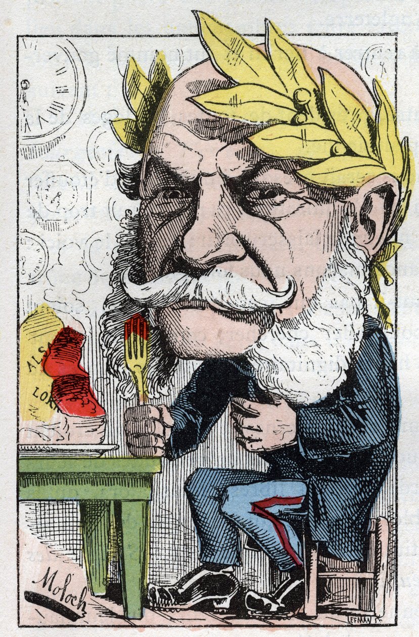 Portræt af Vilhelm I (1797-1888), konge af Preussen og kejser af Tyskland i "Trombinoskopet"" af Touchatout, karikatur af B. Moloch fra 1882 (1849-1909). Privat samling. af Moloch