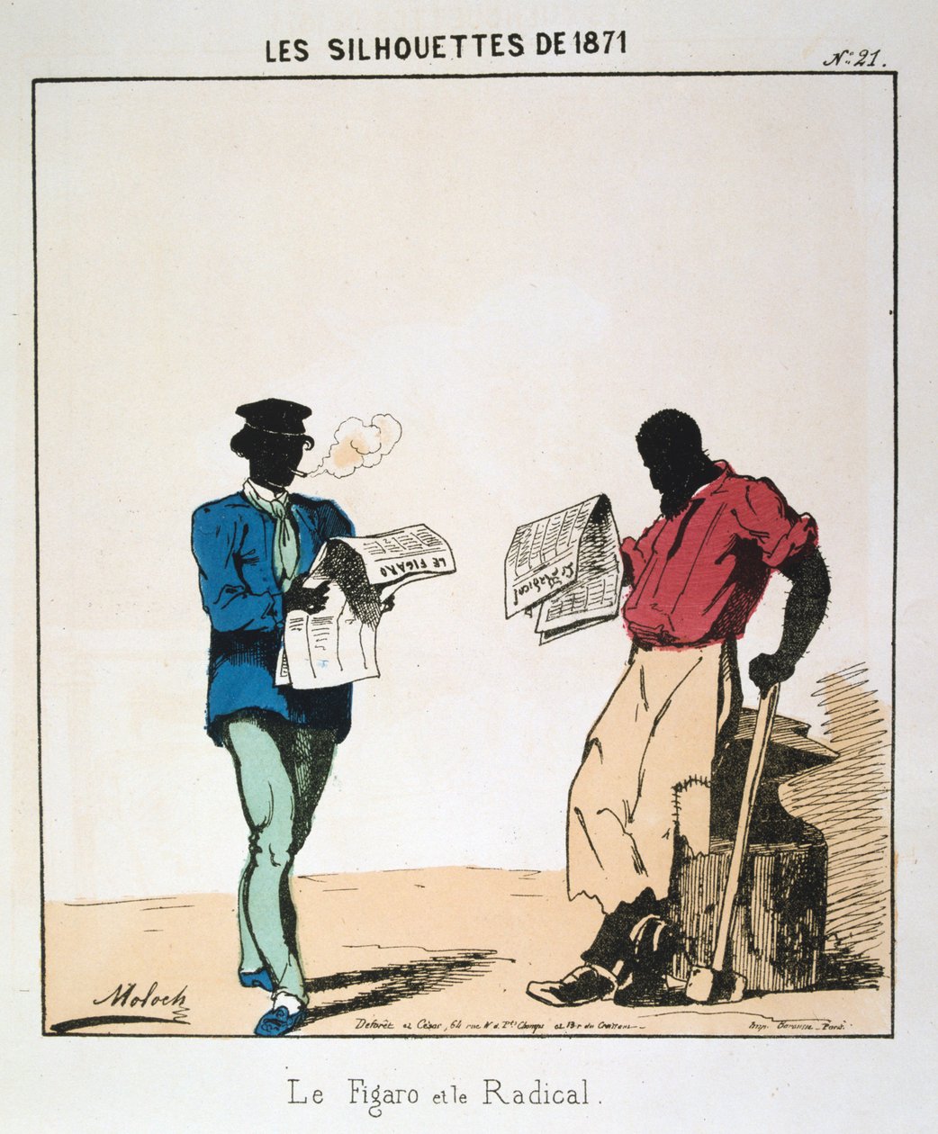 Le Figaro og de radikale, 1871 af Moloch
