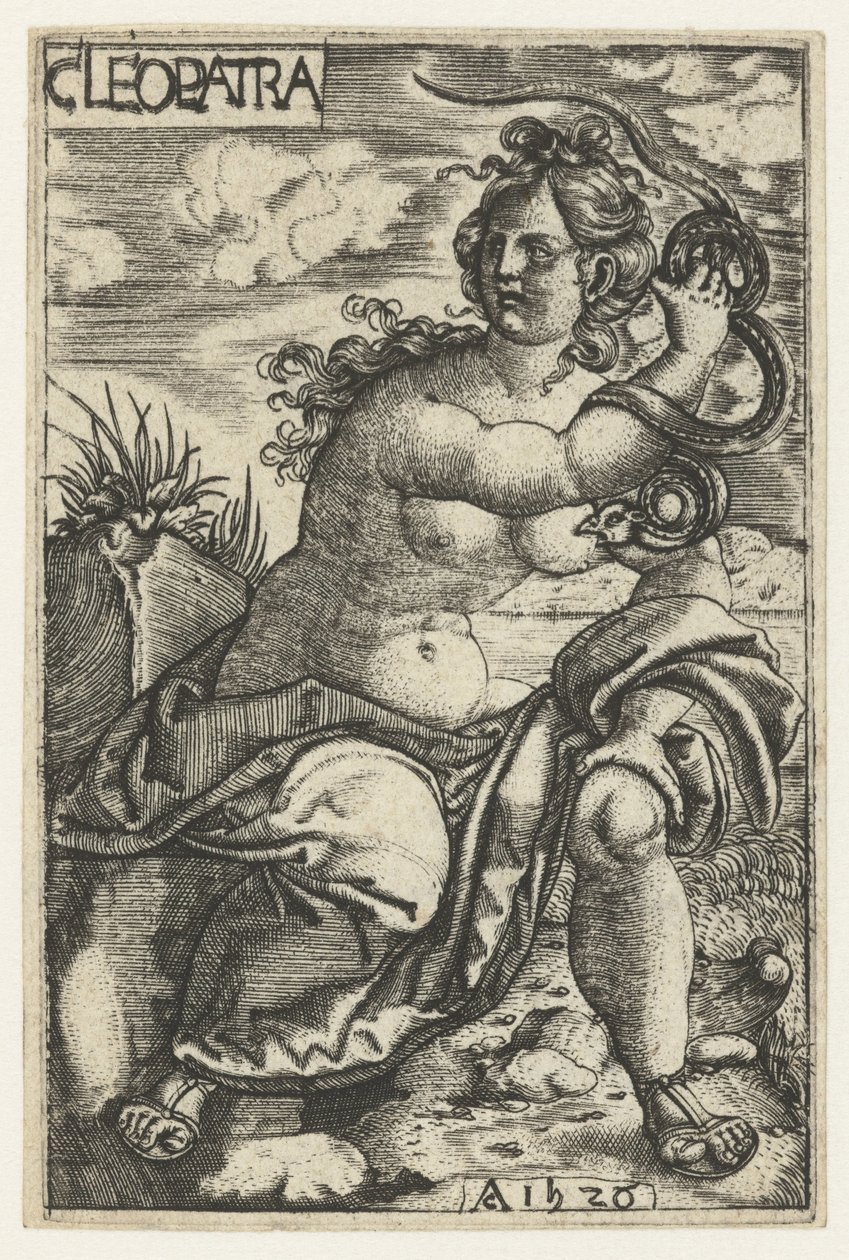 Cleopatra mødte slang Cleopatra (titel på objekt) af Monogrammist AC