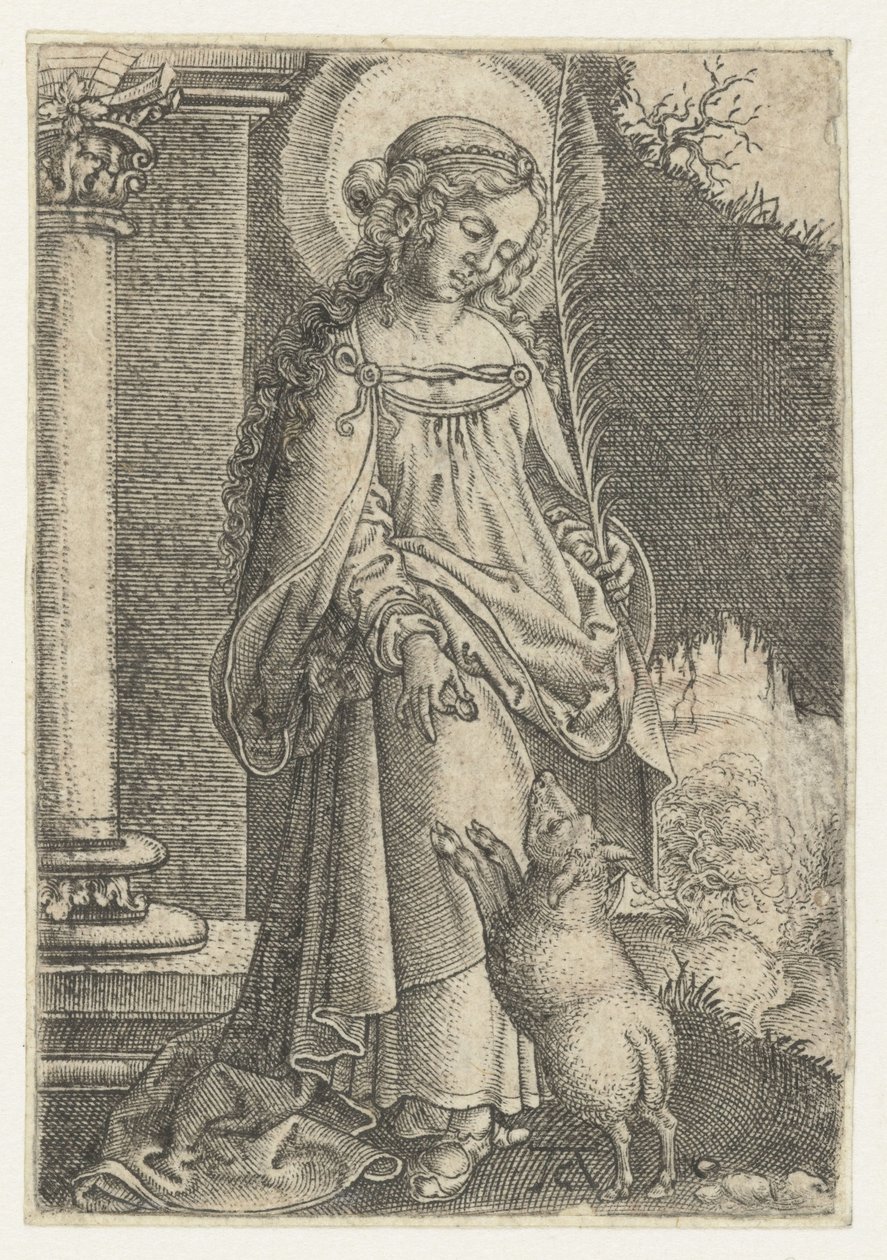 Sankt Agnes af Monogrammist AC