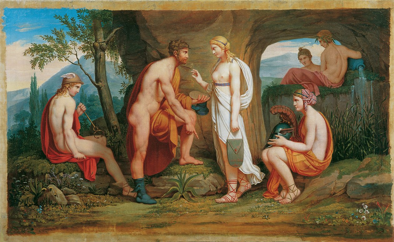Tysk: Perseus und die Nymphen Perseus og nymferne af Monogrammist A. P.