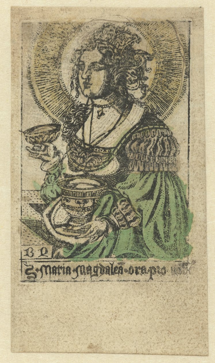 Maria Magdalene St. Maria Magdalena beder for os (titel på objekt) af Monogrammist BD (graveur)