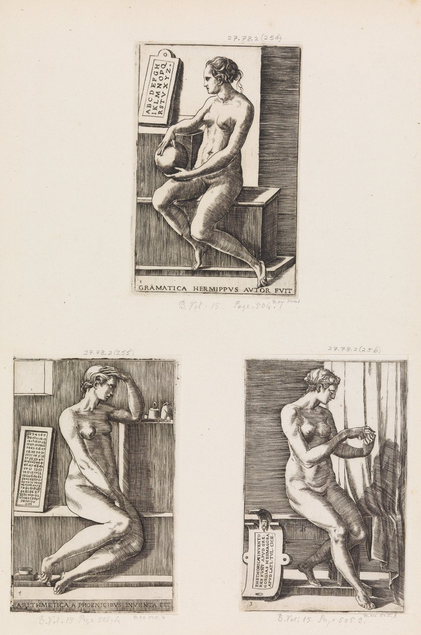 Aritmetik, fra The Seven Liberal Arts, plade 4, 1544. af Monogrammist B
