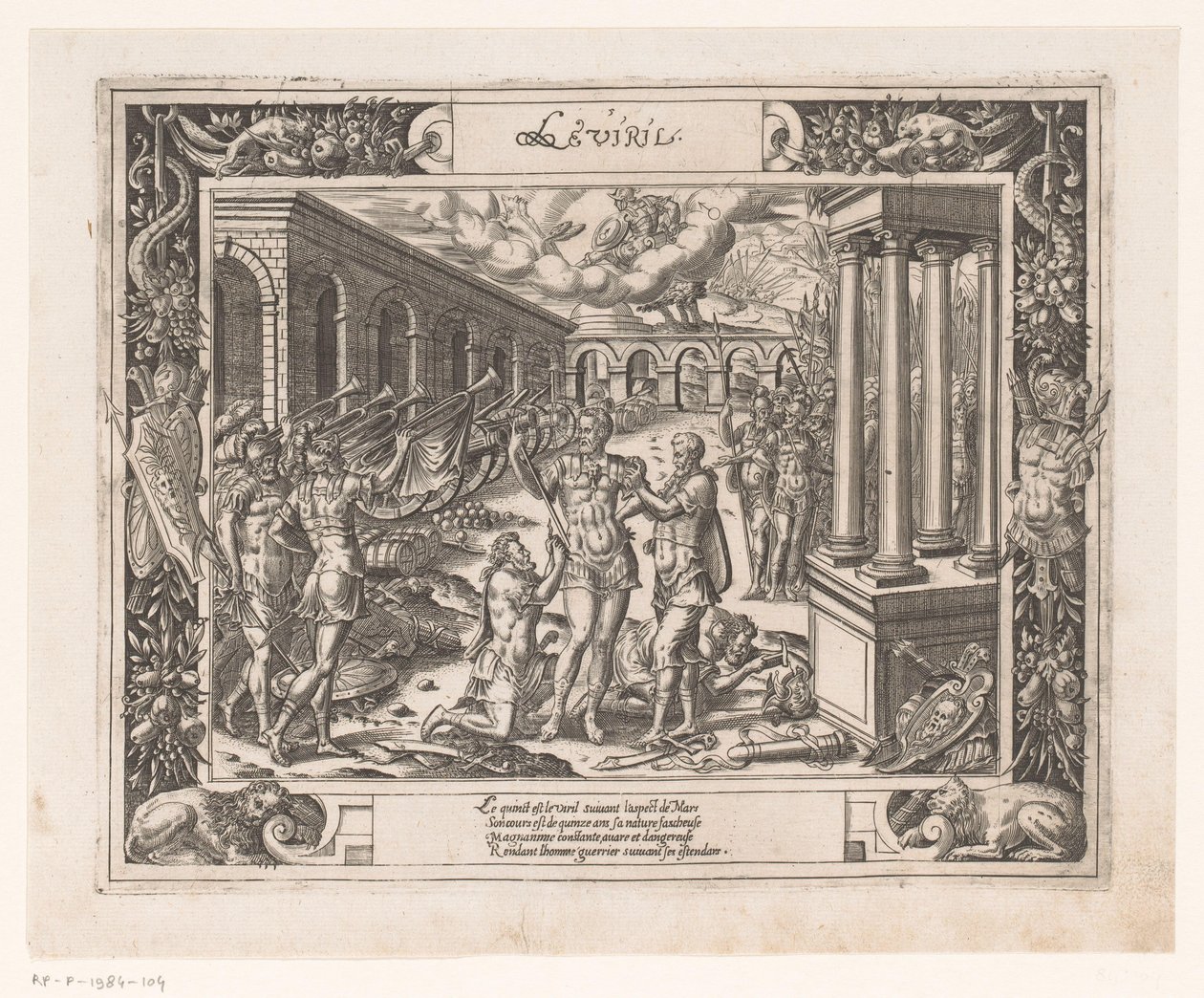 Middelalder under indflydelse af Mars Le Viril (titel på objekt) Seven Ages of Man (serietitel) Les Figvres Et Povrtraictz Des Sept Aages De L