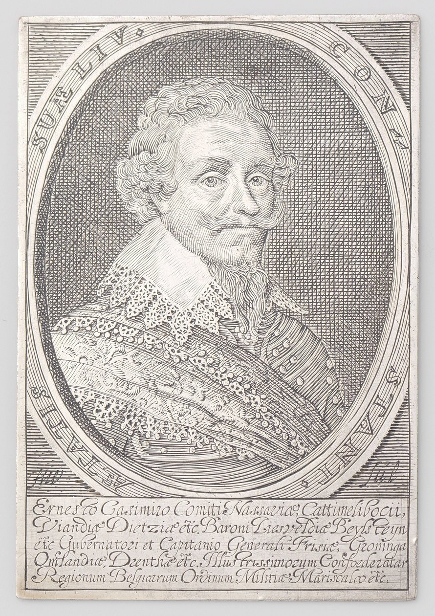Portræt af Ernst van Nassau af Monogrammist HW