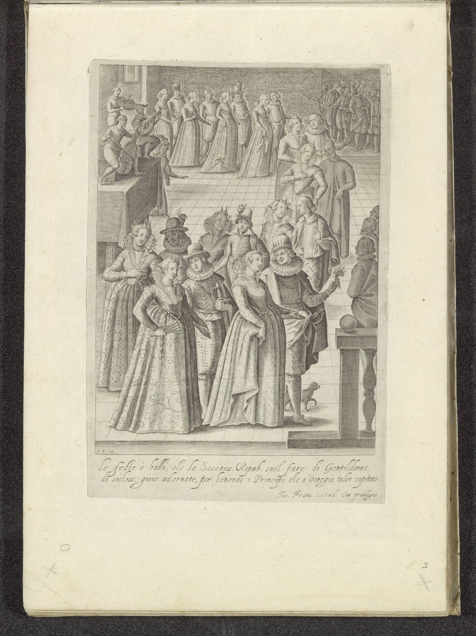 Venetiaans bal Scènes uit het Venetiaanse leven (serietitel) Habiti d