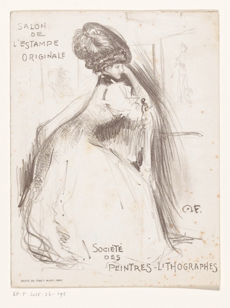 Invitation til en udstilling med arbejde af Henri Fantin Latour i Grand Palais af Monogrammist MF (Frankrijk)