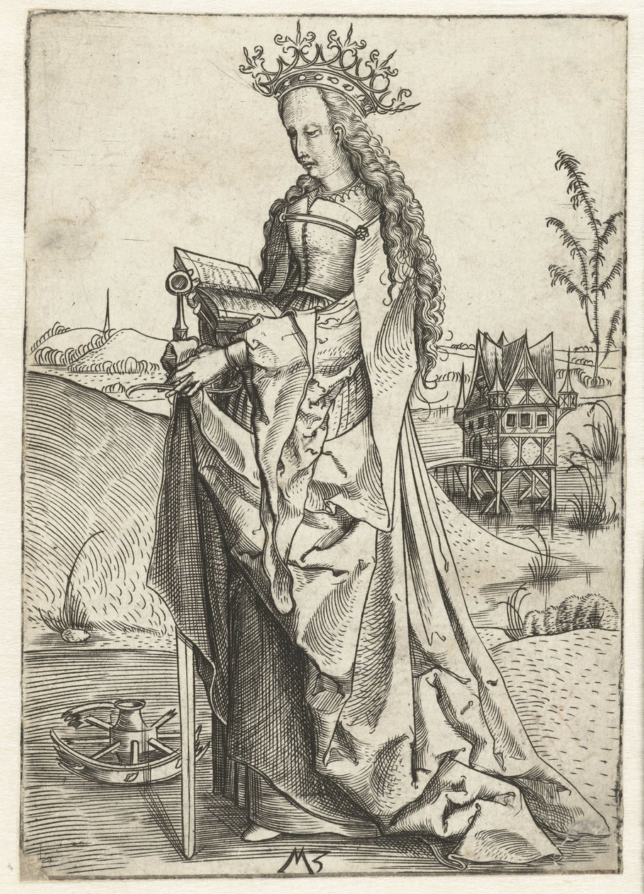 Den hellige Katarina af Alexandria af Monogrammist MZ