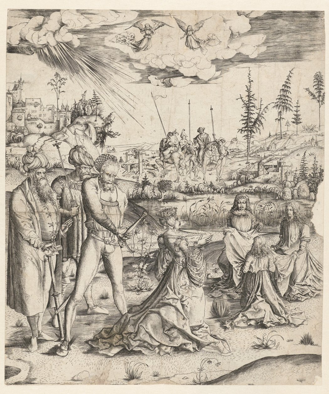 Sankt Catherines martyrium af Monogrammist MZ
