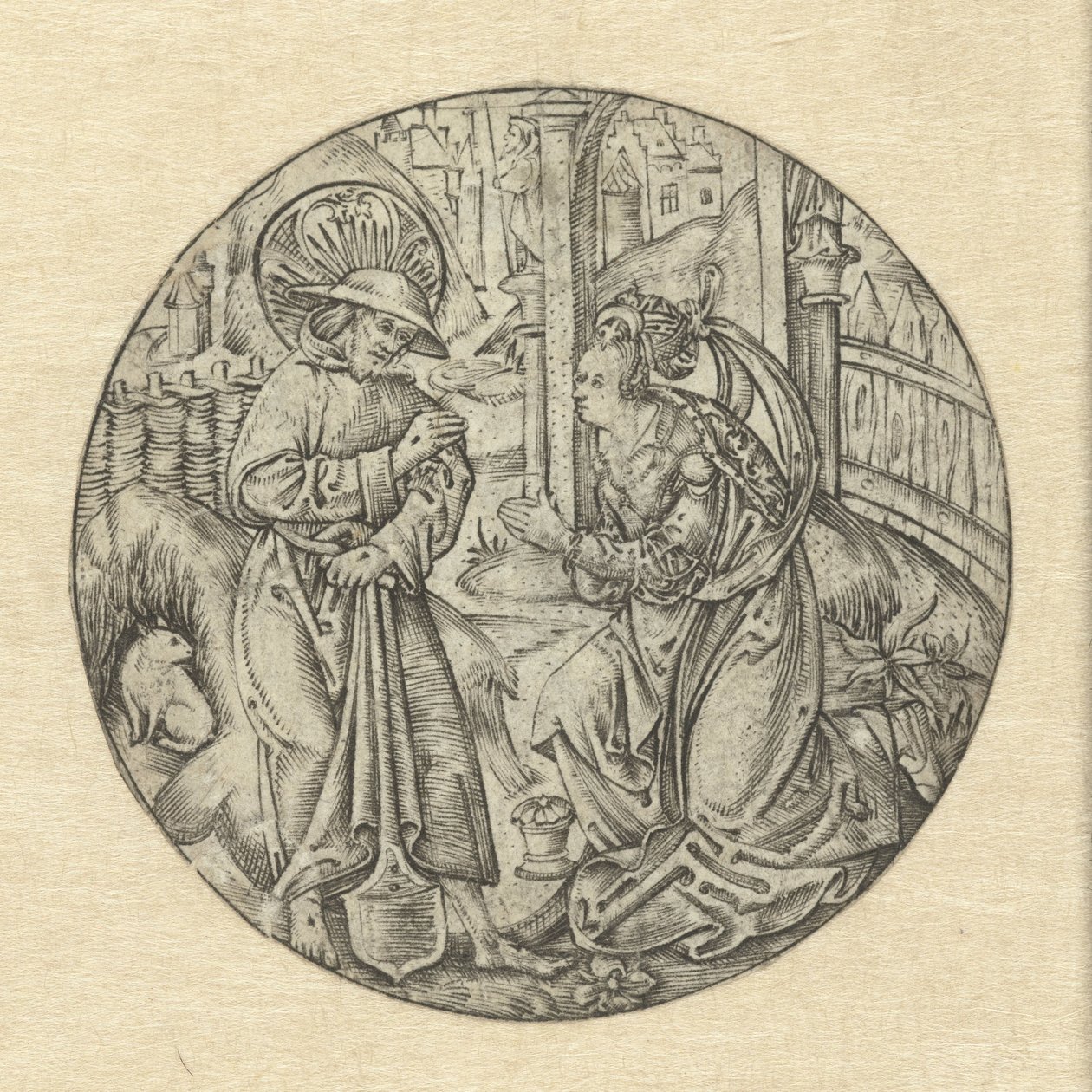 Kristus viser sig for Maria Magdalene Noli me tangere af Monogrammist S