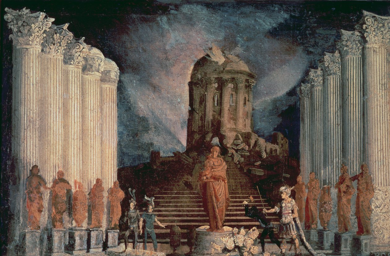 Ødelæggelse af Jerusalems tempel af Titus af Monsu Desiderio