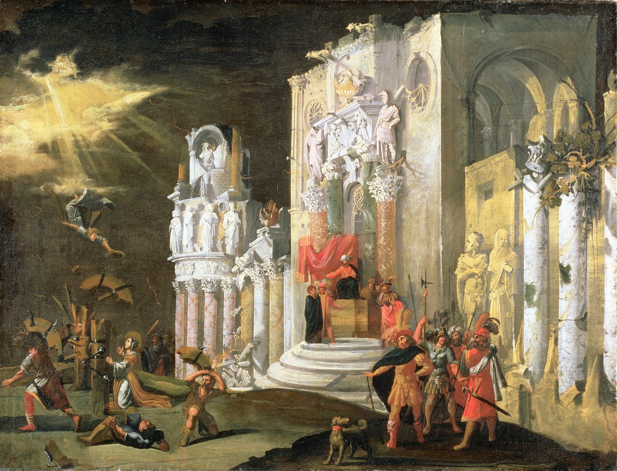 The Martyrium of St. Catherine, 1600-tallet af Monsu Desiderio