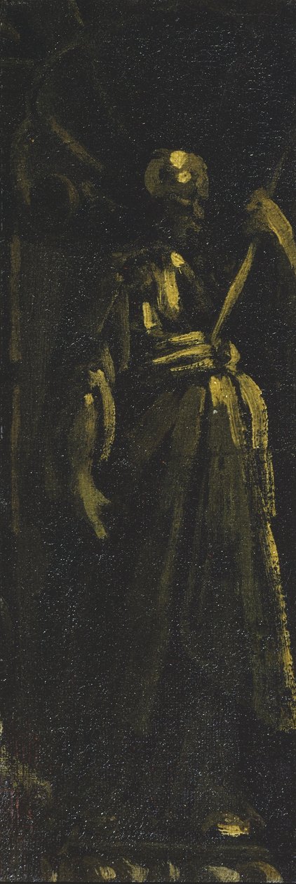 Saint Standing in a Niche (fragment), ca. 1610-40 (olie på lærred) af Monsu Desiderio