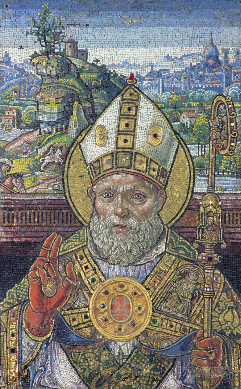 Hoved af St. Zenobius, 1505 (mosaik) af Monte di Giovanni del Fora