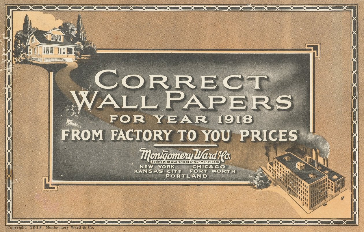 Korrekte tapeter til år 1918 af Montgomery Ward and Co.