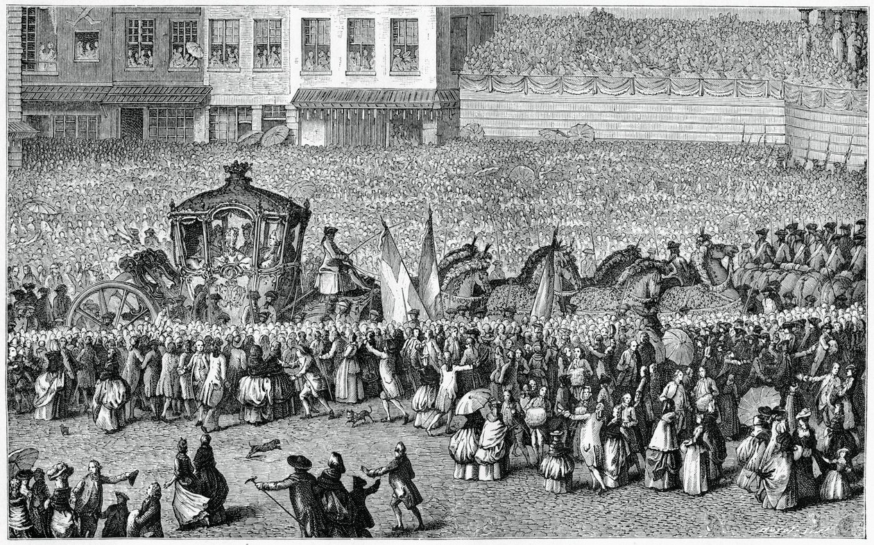 Hestevogn i en parade, 1782, 1885. af Moreau