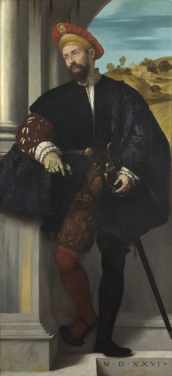 Portræt af en mand, 1526 af Moretto da Brescia