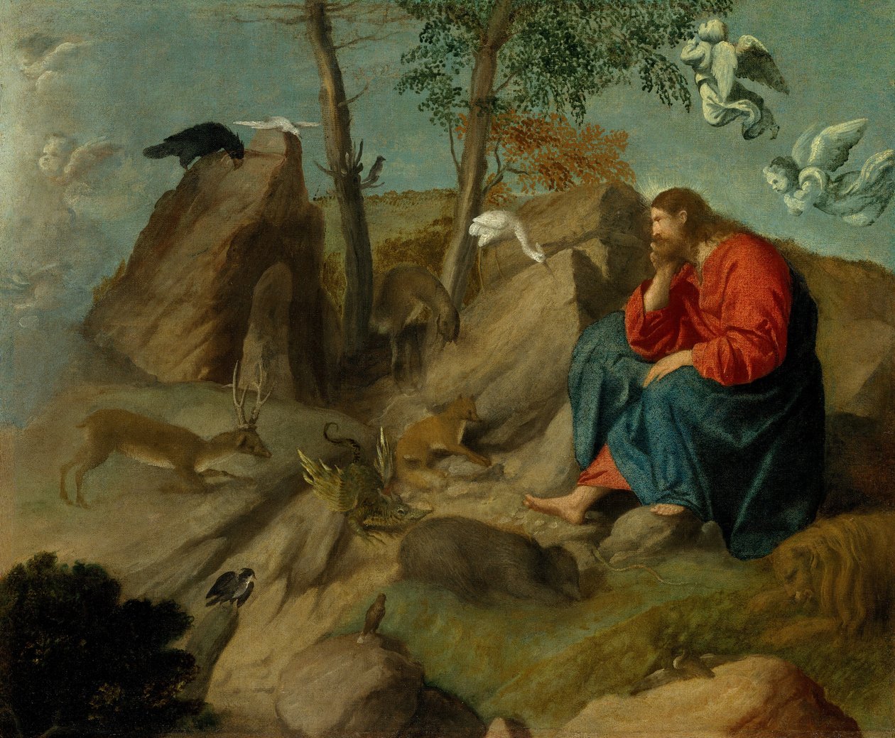 Kristus i ørkenen, ca. 1515-20. af Moretto da Brescia