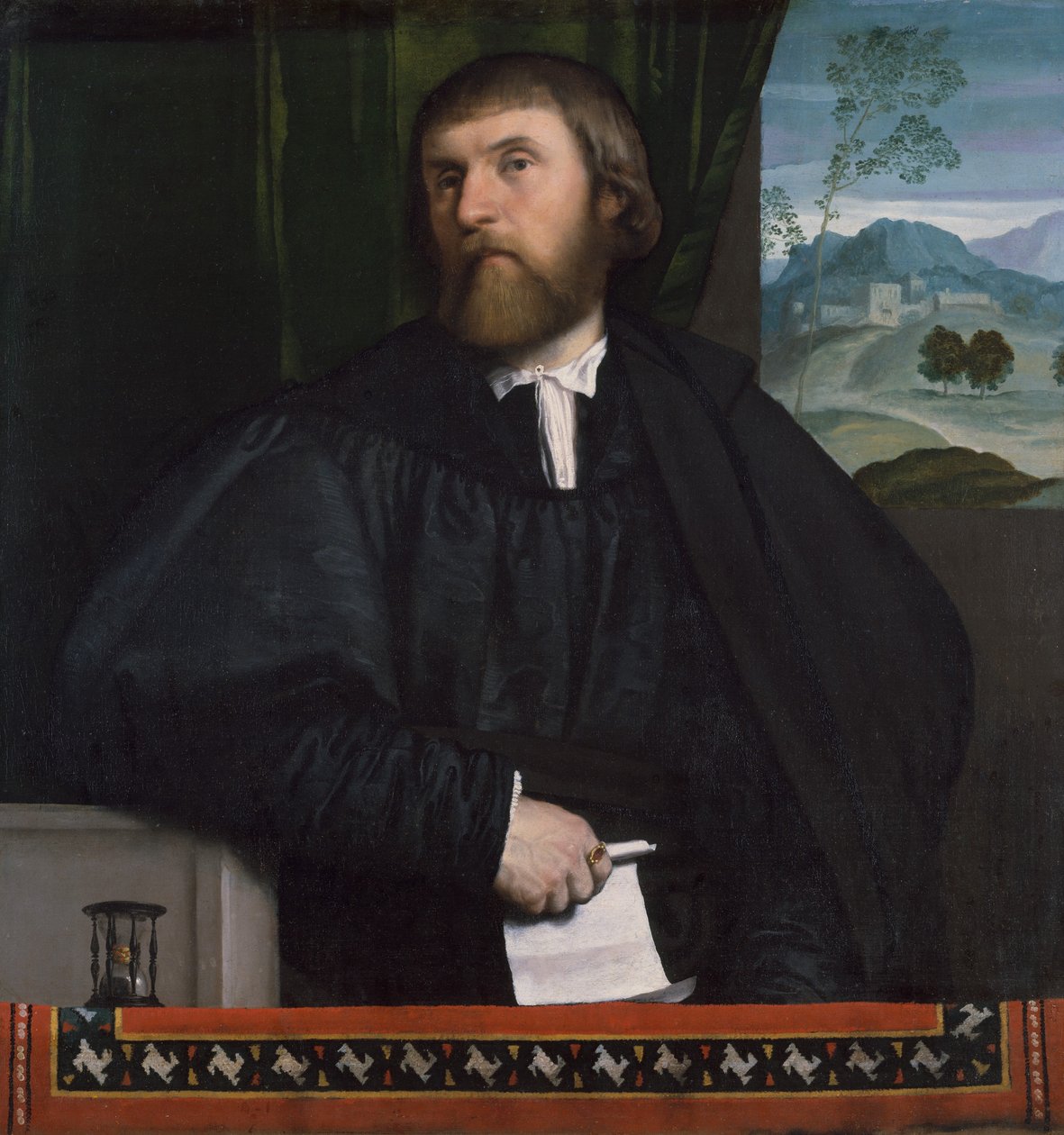 Portræt af en mand, ca. 1520-25. af Moretto da Brescia