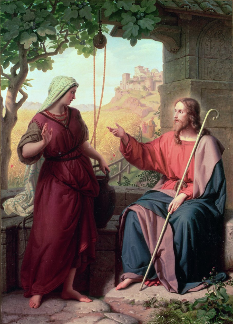 Kristus og Samarias kvinde ved brønden, 1854 af Moritz Daniel Oppenheim