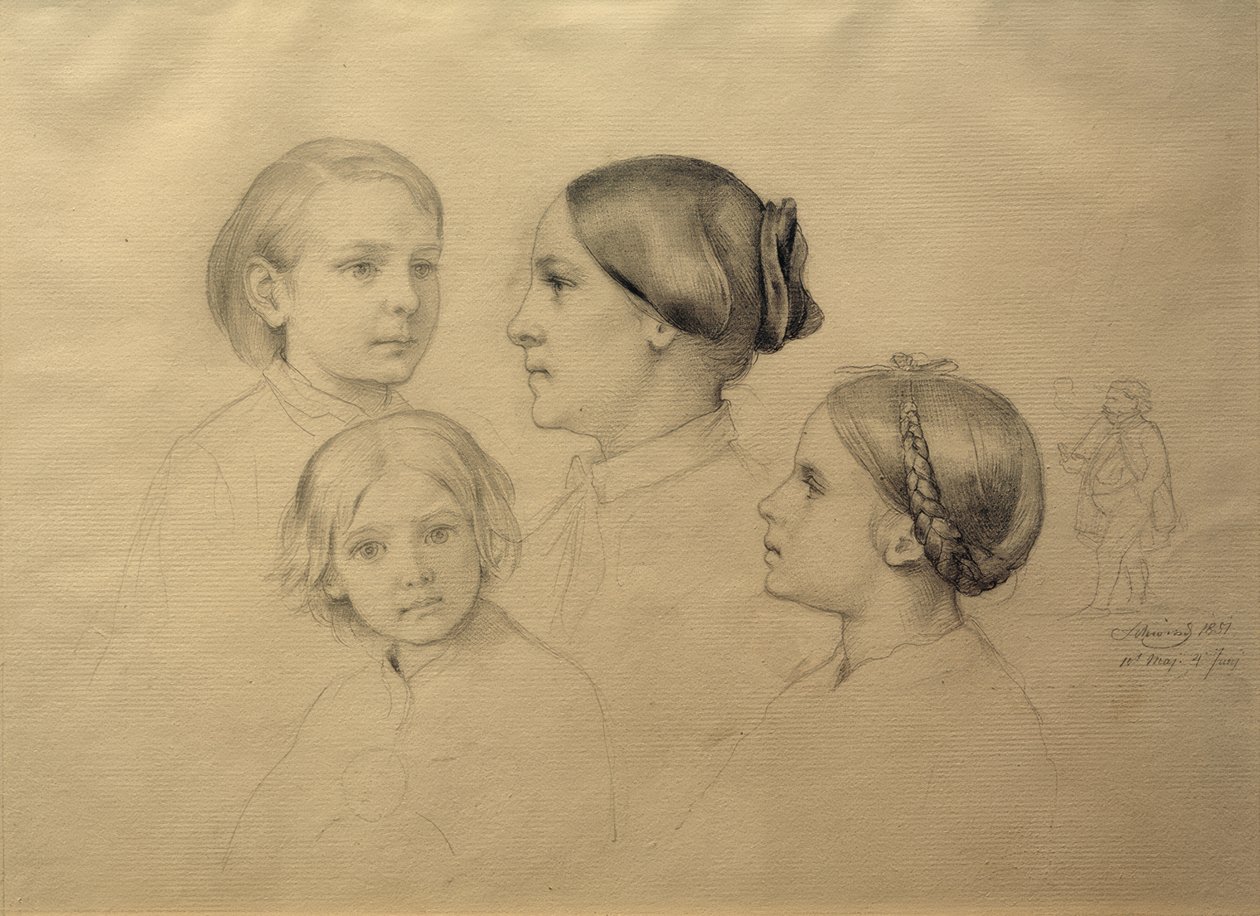 Kunstnerens familie af Moritz Ludwig von Schwind