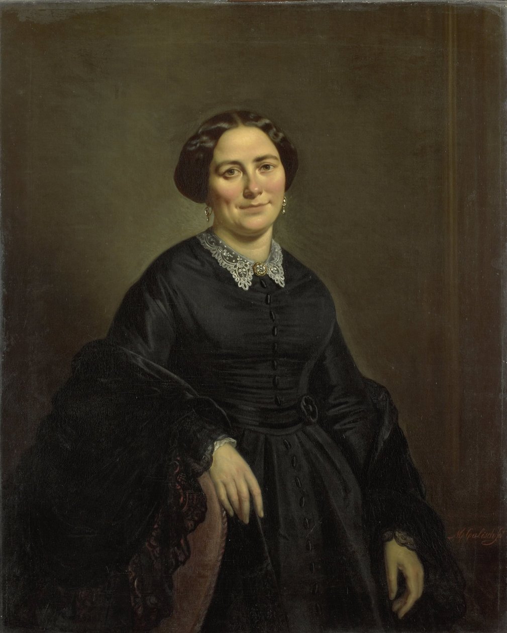 Johanna Christina Beelenkamp (1820-90). Hustru til Cornelis Outshoorn af Moritz Calisch