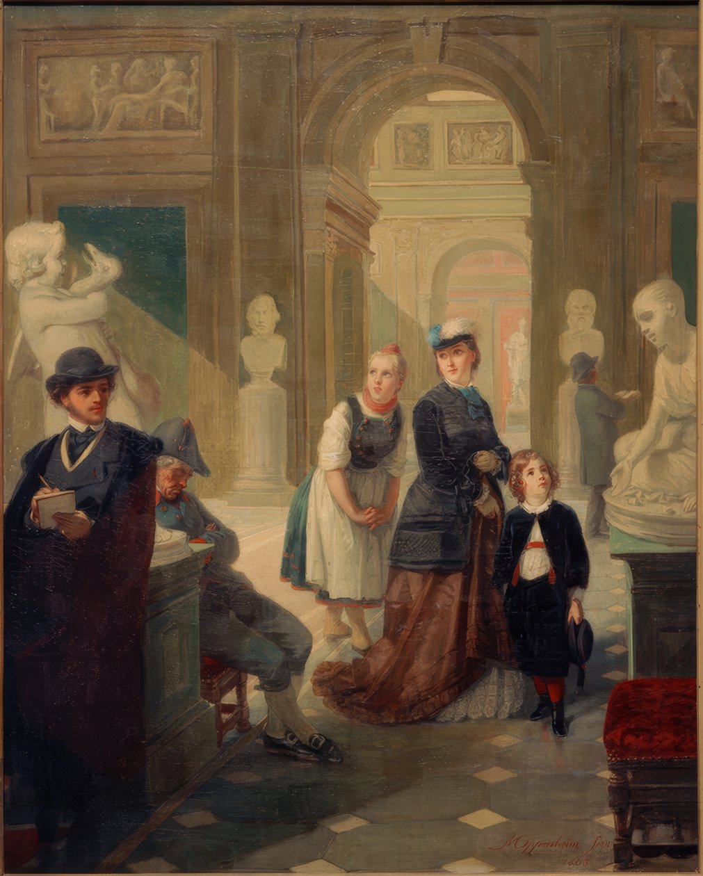 Museumsgæster af Moritz Daniel Oppenheim