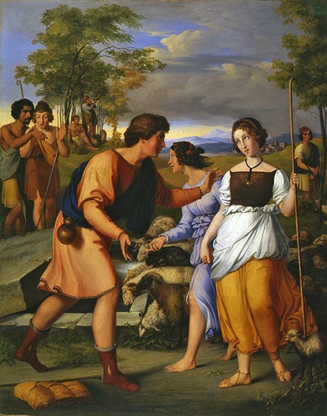 Rebecca & Eliezer ved brønden af Moritz Daniel Oppenheim