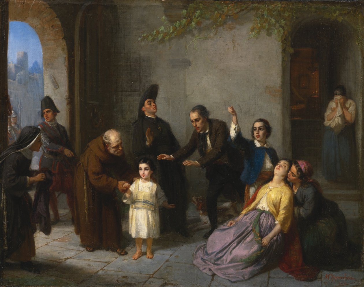 Kidnapningen af Edgardo Mortara, 1862 af Moritz Daniel Oppenheim
