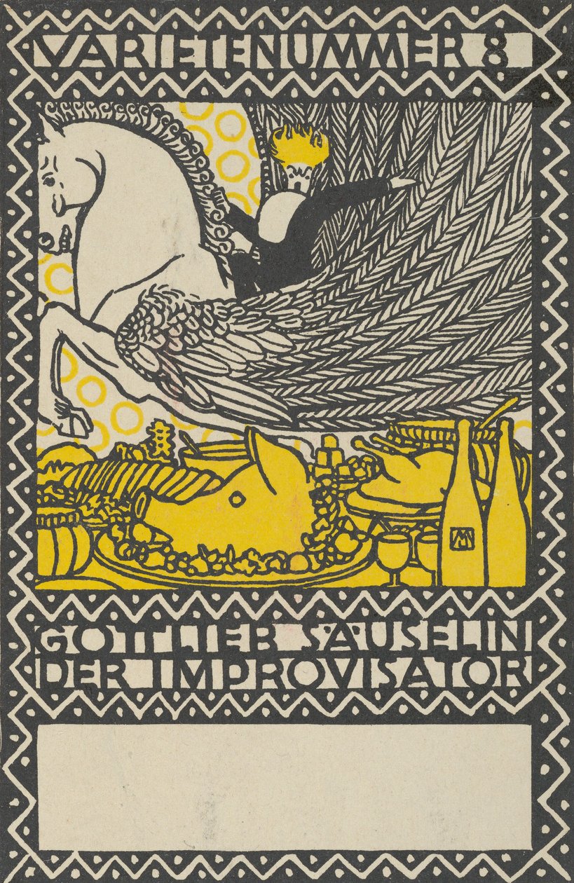 Akt 8: Gottlieb Säuselin improvisatøren Sort nummer 8: Gottlieb Säuselin improvisatøren..., 1907. af Moritz Jung