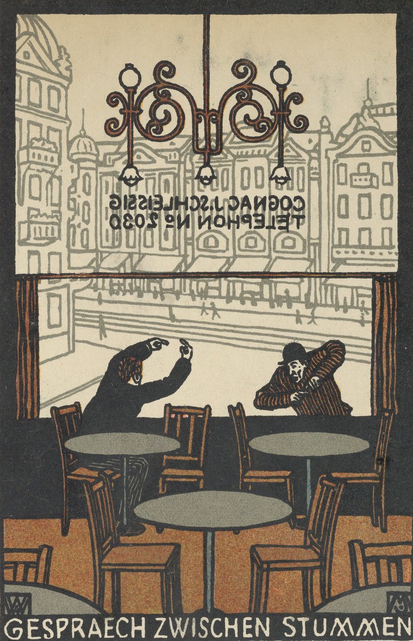 Samtale mellem Mutes Gespraech zwischen Stummen, 1907. af Moritz Jung