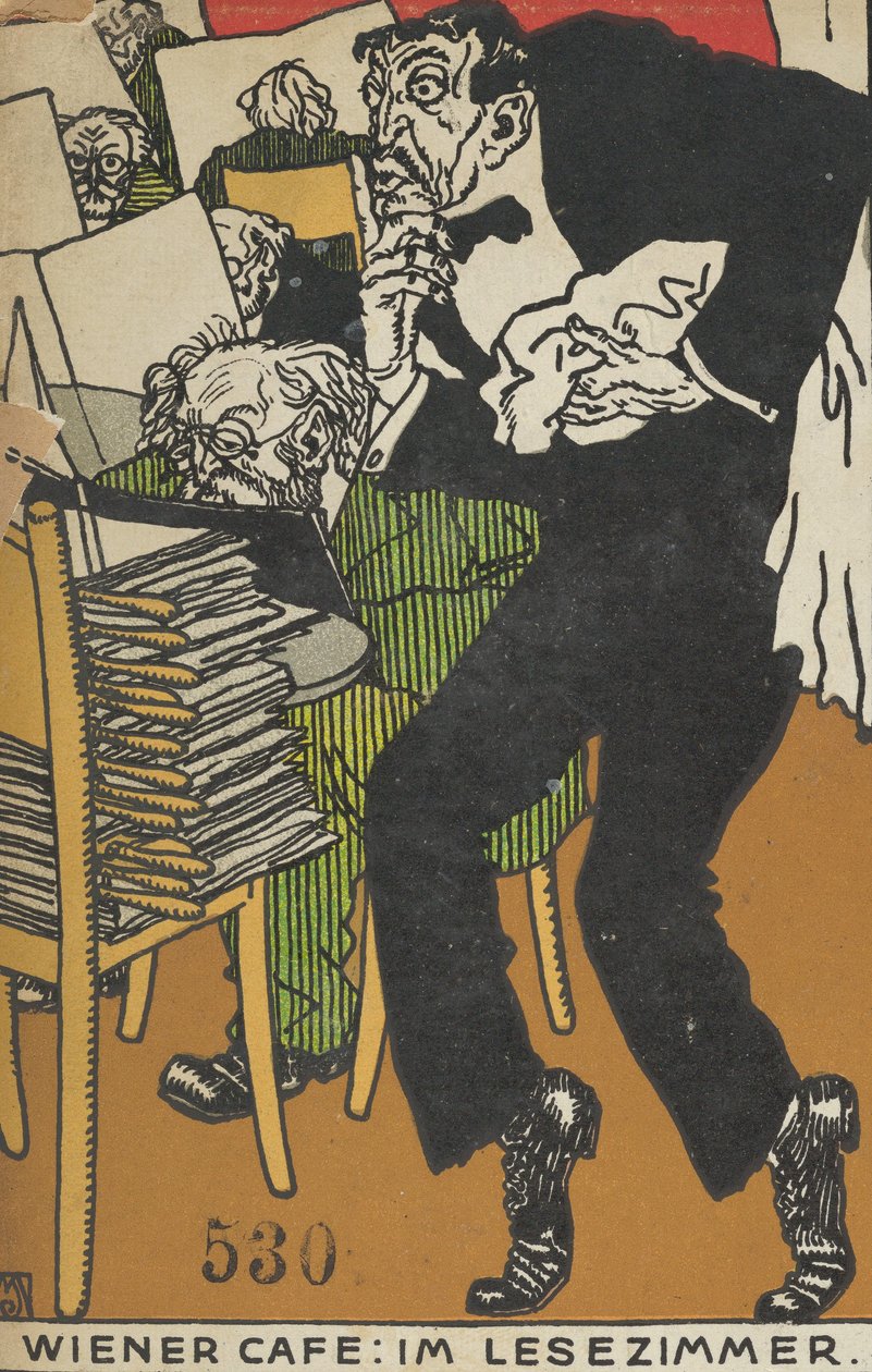 Wienercafé: I læsesalen Wienercafé: Im Lesezimmer, 1911. af Moritz Jung