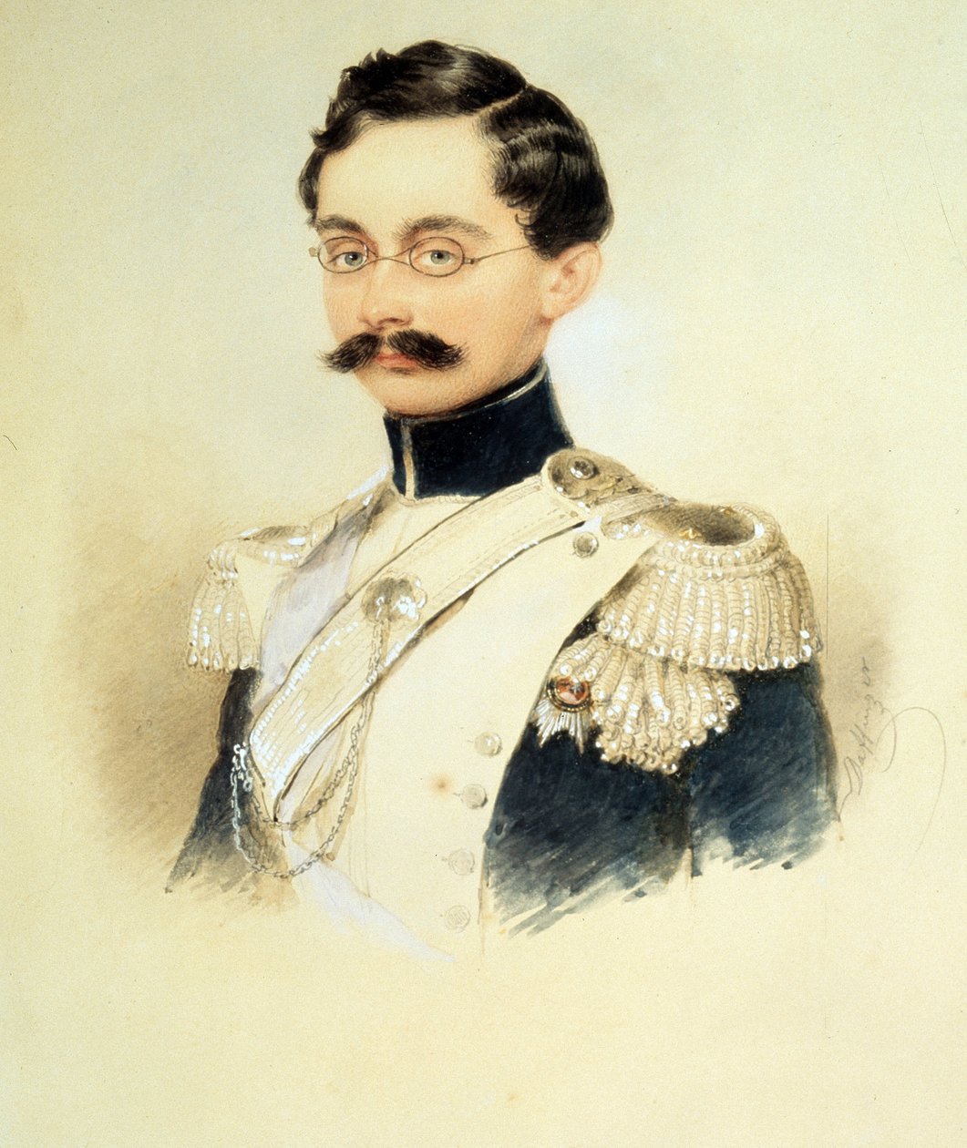 ""Portræt af Adolphe de Luxembourg (Adolphe de Nassau)"" (Portræt af Adolphe I, hertug af Nassau, storhertug af Luxembourg (1817-1905)) Akvarel af Moritz Michael Daffinger (1790-1849) 1840 omkring Statens Russiske Museum , Sankt Petersborg af Moritz Michael Daffinger