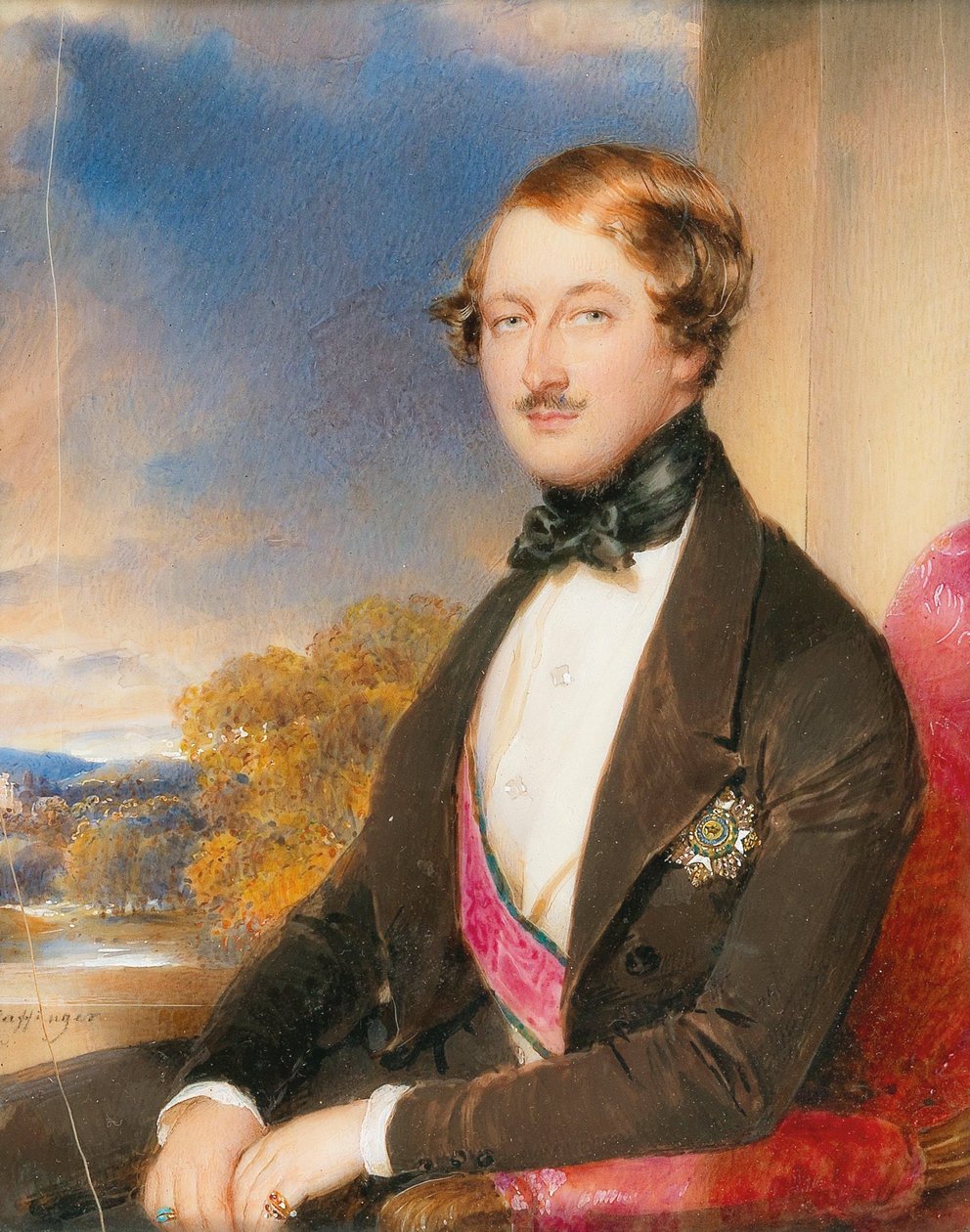 Portræt af grev Anton Karl Palffy von Erdöd 1793-1879. af Moritz Michael Daffinger