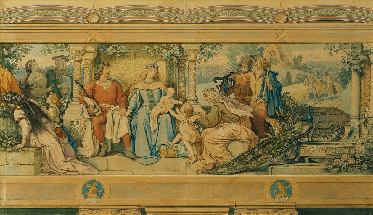 Den smukke Melusine: VII. Kærlighedens lykke af Moritz Ludwig von Schwind