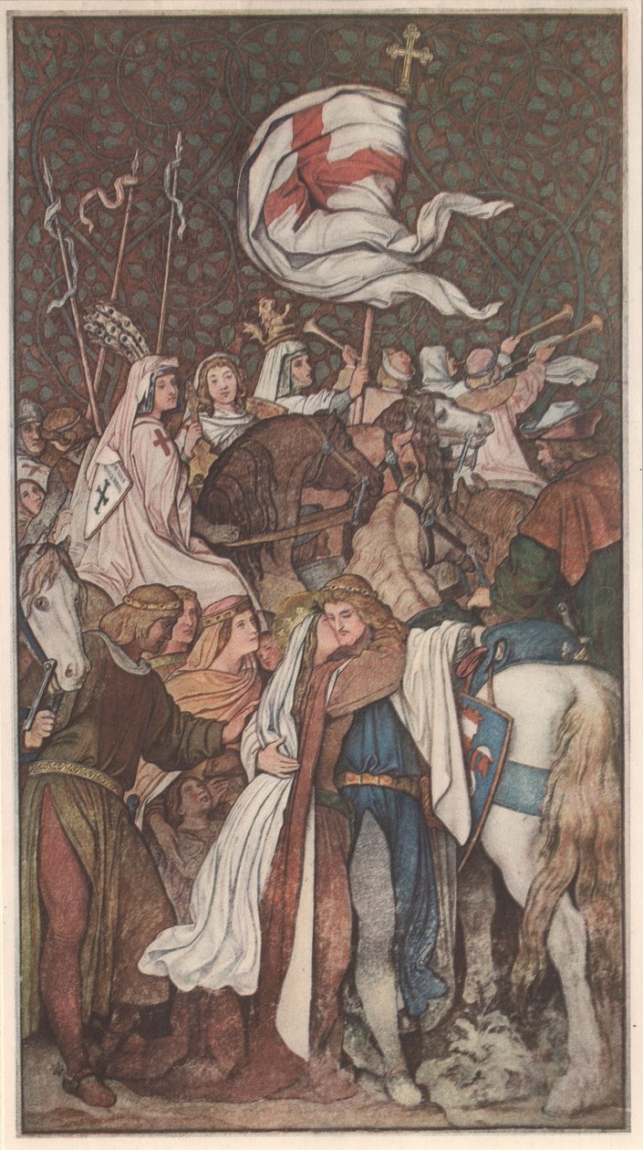 Louis den Hellige siger farvel til sin kone Elisabeth af Moritz Ludwig von Schwind