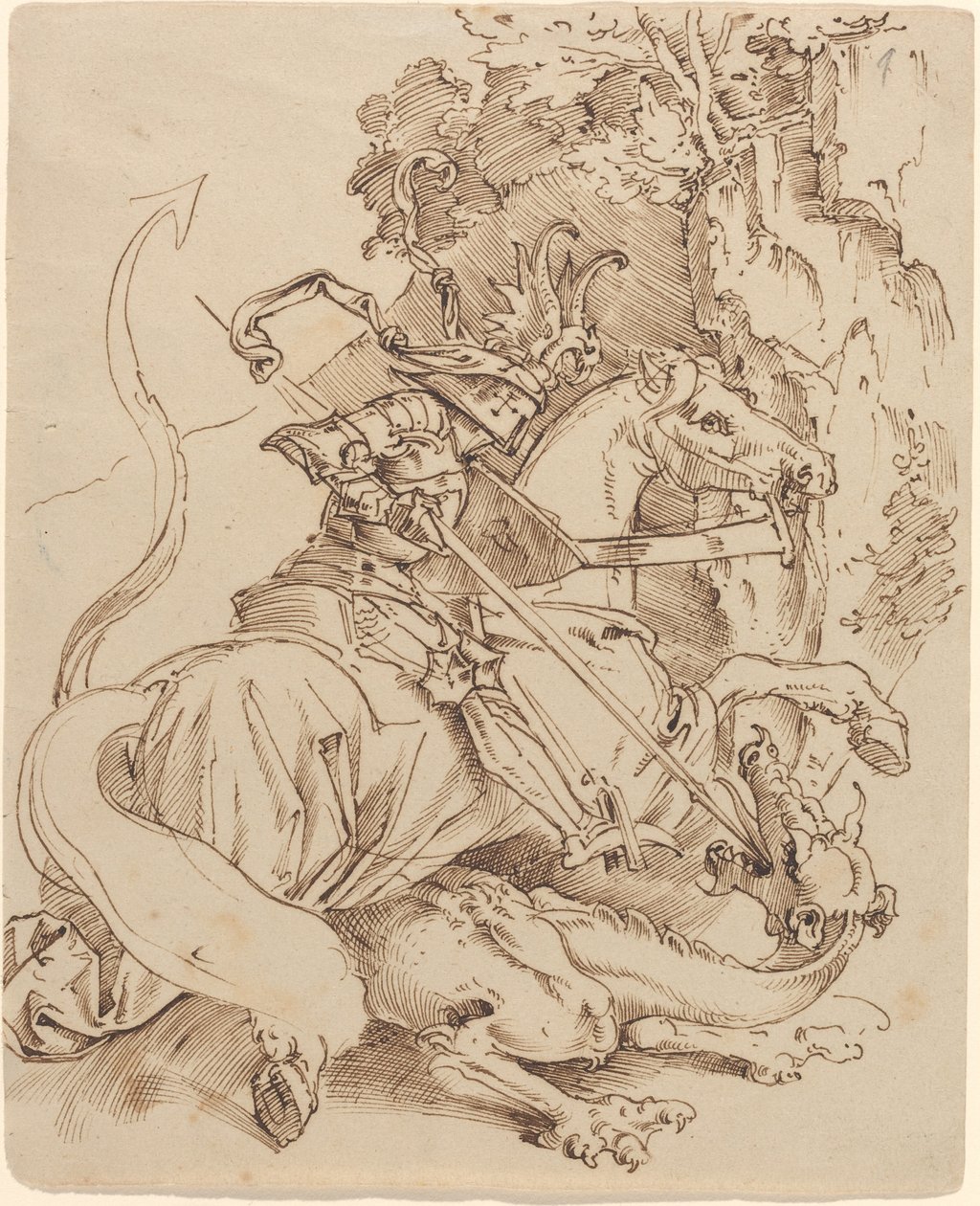 Sankt Georg og dragen af Moritz Ludwig von Schwind
